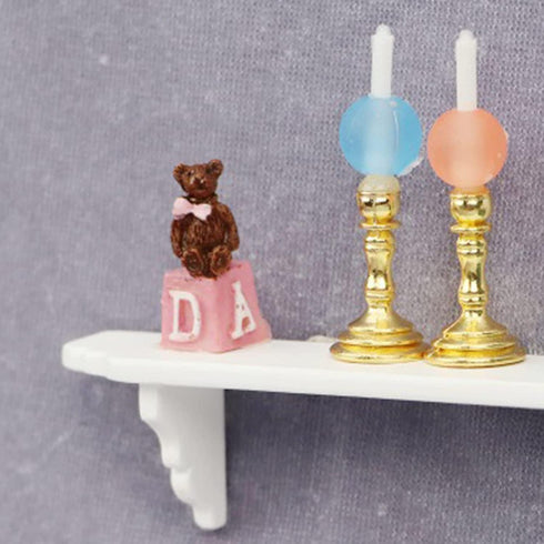 Dollhouse Wall Shelf, 1:12 Scale Miniature Dollhouse Accessories, White Doll House Storage Wall Shelf for Kitchen Scene White...