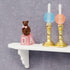 Dollhouse Wall Shelf, 1:12 Scale Miniature Dollhouse Accessories, White Doll House Storage Wall Shelf for Kitchen Scene White...