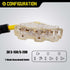30 Amp to 110 RV Adapter Power Cord, 30 Amp to 15 Amp Adapter, NEMA TT-30P Male to 5-15R/5-20R Household Tri-outlets Female...