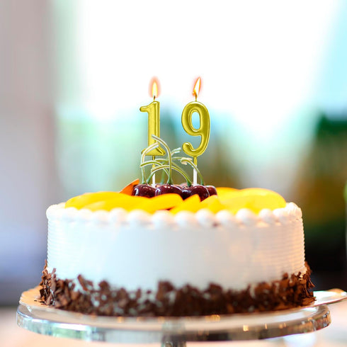 Beanlieve 10-Pieces Numeral Birthday Candles - Cake Numeral Candles Number 0-9 Glitter Cake Topper Decoration for Birthday,Wedding Anniversary,Par...