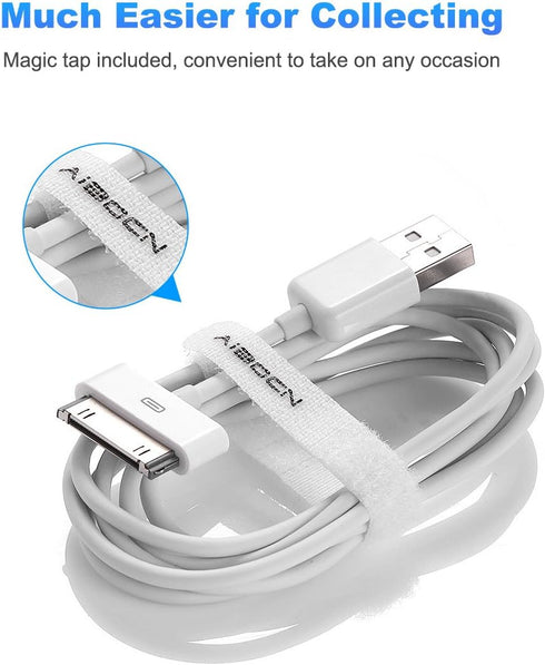 Aibocn MFi Certified 30 Pin Sync and Charge Dock Cable (New Packaging × 2 Pack)...