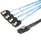 JacobsParts Mini SAS to 4-SATA SFF-8087 Multi-Lane Forward Breakout Internal Cable, 1.6 Feet...
