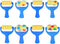 STOBOK Drawing Sponge Roller Brush Kids Paint Graffiti DIY Tool Sponge Brush,8 Pieces...