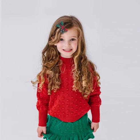 JIAHANG Christmas Hair Bow Clips in Pairs, Festival New Year Floral Printed Alligator Clips with Snowflake 10PCS for Baby Girls Toddlers School Gi...