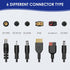 Solar Panel Connector 6 in 1, Solar Extension Cable Connector Kit XT60 Extension Cable, Anderson and 4 DC Ports(DC7909,DC6530,DC5521,DC35135) Sola...