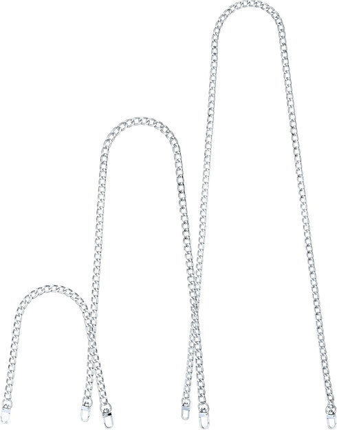 Waydress Replacement Purse Chain Strap Flat Iron Bag Chains Shoulder Straps Purse Link, with Metal Slide Hook Buckles for DIY Handbags Craft, 47.2...