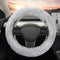 Gray Fuzzy Steering Wheel Cover, Standard 15 Inch Size Fits Most Vehicles, Cute Faux Fur Car Steering Cover with Soft Fluffy Furry Touch, Car Acce...