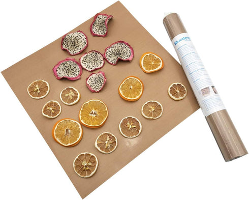 Dehydrator Sheets Jelly Roll Dry Liners PTFE Baking Sheets BBQ Hot Plate Sheets Non Stick Oven Liners Anti Splashing Oven Film Pack of 9...