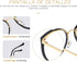 (3 Pack Blue Light Blocking Glasses Women and Man Computer Eyeglasses Metal Frame Glasses (Black, leopard, pink)...