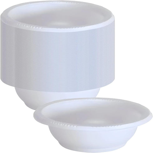 Party Dimensions Premium Heavy Weight Dessert Perfect White Excellent Small Plastic Disposable For Party Catering Supplies, 100 Pcs, 5 oz. Bowl...