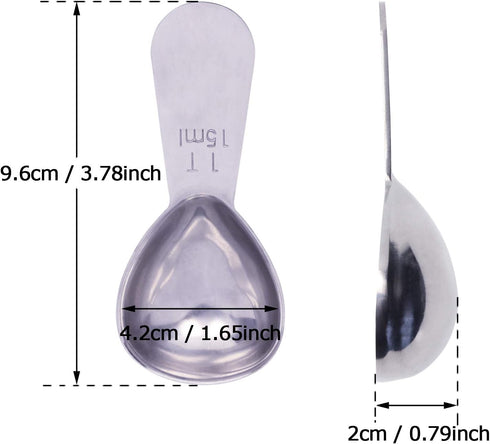 Tupalizy 3PCS Stainless Steel Coffee Scoop for Ground Coffee Beans Short Handle 1 Tablespoon Measuring Spoon for Loose Tea Sugar Canisters Peanut ...