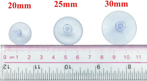 100Pcs Small Suction Cups for Glass - Clear Anti-Slip Pads, No-Hook Plastic Suction Cups for Windows, Table Tops, Home Organization & Festival Dec...