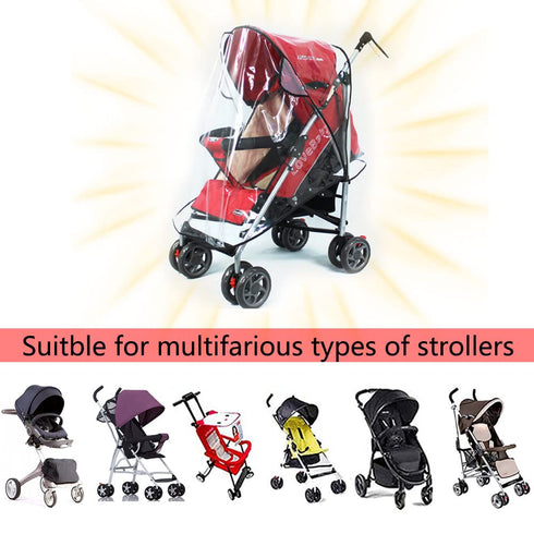 Siticoto Universal Stroller Rain Cover, Water Proof Baby Travel Stroller Weather Shield Accessory Protect from Rain Wind Snow Dust Insects Ventila...