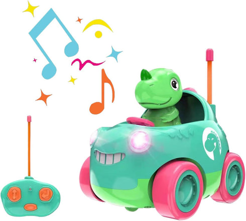 Remote Control Car with Light & Music, Toddler Dinosaur Toys,...