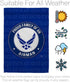 Breeze Decor Proud Family Airman Garden Flag Armed Air Force USAF United State American Military Veteran Retire Official House Decoration Banner S...