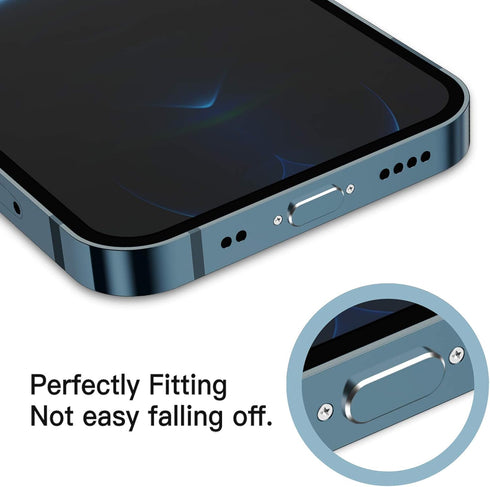 2 Pack Anti Dust Plugs for iPhone 13 11 12 Pro Max Dust Cover 8 Pin Dust Plug with Mini Storage Box iPhone Charging Port Plugs Compatible with iPh...