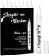 White Markers Pen, 8 Pack White Paint Pens, Fine Tip, Acrylic White Permanent Markers for Black Paper, Sketching, Drawing, Wood, Rock, Tyres, Plas...