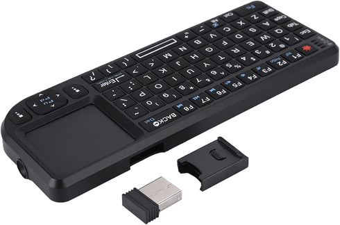 Mini Keyboard, 2.4GHz Keyboard with Touchpad, US Layout, Portable Handheld Rechargeable Keyboard...