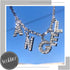 EARENT Sparkly Crystal Choker Necklace Silver Letter Pendant Necklaces Chain Glitter Rhinestone Jewerly Party Accessoriesfor Women (ANGEL)...