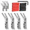 Tertullus 8 Pcs DIY Y Plugs Pure Copper Speaker Spade Connectors Y Plug Spade Speaker Wire Connectors 45 Degree Rhodium Plated Screw Locking Adapt...
