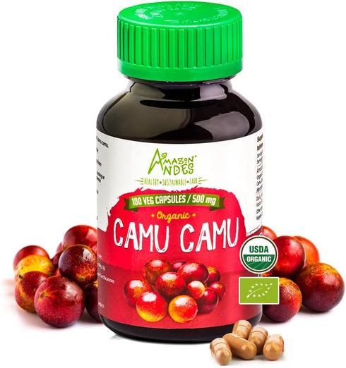 Camu Camu Capsules l Powerful Vitamin C Source l Immune System Booster l Organic and Fairtrade Certified l 100 Vegan Pills l 1500mg per Serving l ...