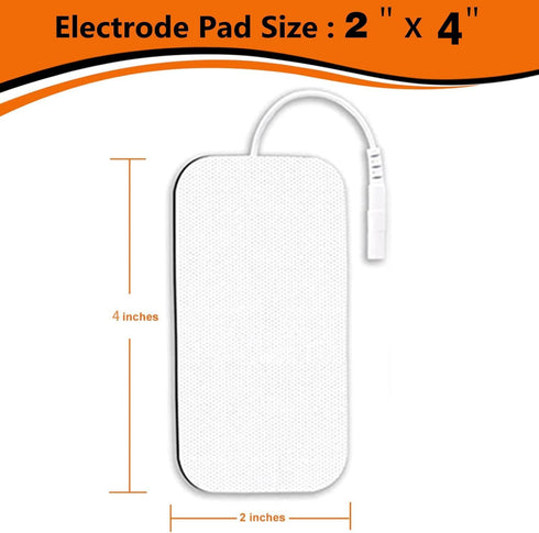 10PCS TENS Unit Replacement Pads 2x4, Reusable Electrodes for Muscle Stimulator Machine, Compatible with AUVON TENS, TENS 7000, Etekcity Tens Unit...