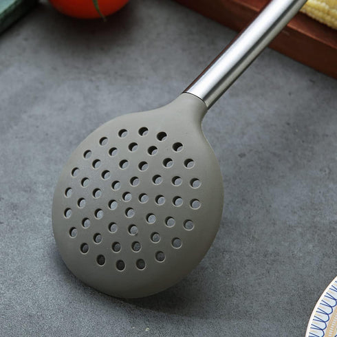 Berglander Skimmer, Non-stick Silicone Strainer, Kitchen Cooking Skimmers For Non-Stick Cookware, Dishwasher Safe, Easy to Clean...
