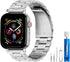 Metal Bands Compatible with Apple Watch Band 41mm 40mm 38mm, Dressy Stainless Steel Chain Strap for Men iWatch Series Ultra/Ultra2/9/8/7/6/5/4/3/2...