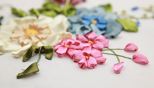 Gogobear Ribbon Embroidery Flowers Kit for Beginners Adults Handmade DIY Wall Decor 3D Hanging Pictures......