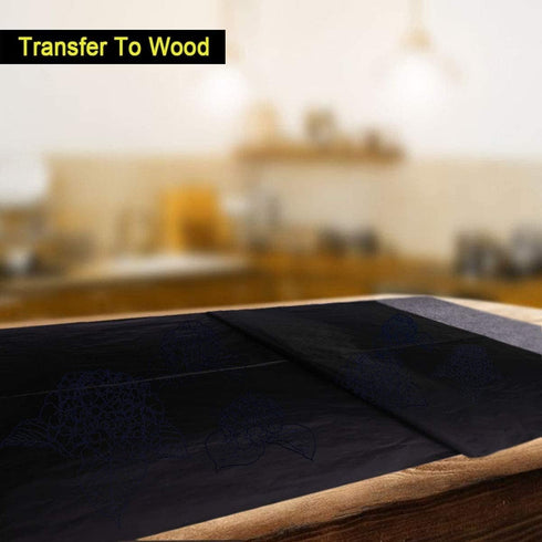 Large Graphite Transfer Paper for Wood, Paper, Canvas (20 x 47 Inch, 6 Pack) Tracing Carbon Paper (Black)...
