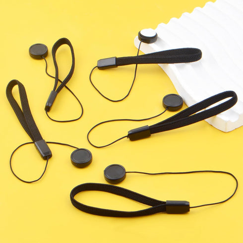 5 Pack Lens Cap Keeper Holders with Elastic String Anti-Loss Lens Cover Leash, Compatible with Canon Nikon Sony Fujifilm Olympus Panasonic DSLR SL...