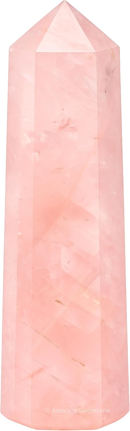 Amazing Gemstone Star Rose Quartz Crystal Towers ~ Natural Healing Crystal Point Obelisk for Reiki Healing and Crystal Grid (2 to 3 INCH)...