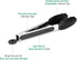 9 Inch Kitchen Tongs, Cooking Tongs with Silicone Tips and Stainless Steel Handle, Non Stick Heat Resistant Tongs for Cooking, Buffet, Salad Servi...