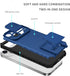 for iPhone 14 Case with Slide Camera Cover, ArmourSilicone TPU Bumper Tough PC Cover with Bulit in Kickstand, Military Shockproof Absorption Prote...