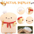 ARELUX 17.7in Funny Toast Bread Pillow,Cute Bread Shape Plush Hugging Pillow,Soft Toast Food Sofa Cushion for Home Decor,Plush Toy Gifts for Kids ...