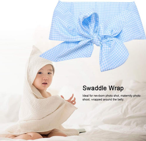 VGEBY Newborn Swaddle Sash Maternity Bow Sash Newborn Infant Blanket Swaddling Blankets for Photo Shot Stretch Wrap Blankets & Swaddling (light bl...