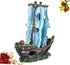 Housoutil Aquarium Submarine Ornaments Pirate Fish Tank Scenery Decoration Desk Topper Tabletop Pirate Decor Aquarium Boat Wreck Aquarium Decorati...