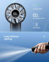 Gaiatop Portable Mini Fan, Handheld Personal Fan with LED Display, 3 Speeds, 2000mAh USB Rechargeable Battery Fan, LED Lighting, Small Desk Fan fo...