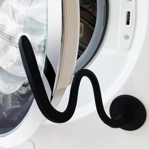 Front Load Washer Door Prop and Holder – Magnetic Door Stopper with Strong Magnet and Flexible Hose – Keep Washer Door Open for Ventilation – Easy...