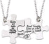 2PCS Friends Necklaces for 2 - Side by Side Or Miles Apart BFF Friendship Matching Puzzle Necklace Set Long Distance Friendship Gifts for Women...