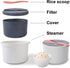 Microwave Rice Cooker,Microwave Rice and Pasta Cooker with Rice Spoon Easy Cooking or Reheating Set, Red...