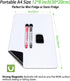 Magnetic Dry Erase Board Fridge Whiteboard Sheet 12x8"- Easy to Write and Clean, Flexible Refrigerator Small White Board for Home Kitchen Shopping...