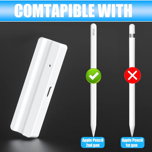 Magnetic Wireless Charger Dock with USB Cable Compatible with Apple Pencil 2nd Generation, Convenient Ipencil Charging Stand fits for Ipad Pen Gen...