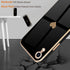 Teageo Compatible with iPhone Xr Case for Women Girl Cute Love-Heart Luxury Bling Plating Soft Back Cover Raised Full Camera Protection Bumper Sil...