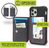Cell Phone Wallet for Back of Phone, Stick On Wallet Credit Card ID Holder with RFID Protection Compatible with iPhone, Galaxy & Most Smartphones ...
