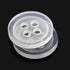 dophee 100pcs Plastic White Buttons for Crafts, 4 Holes Round Clear Sewing Buttons for Clothing Shirt Jeans Clothes DIY and Holiday Decoration - 1...
