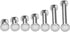 Pangda 80 Sets Chicago Screw Leather Rivets Assorted Kit Chicago Binding Screws 5 Sizes Metal Round Cross Head Stud Screw Post Nail Rivet Button f...