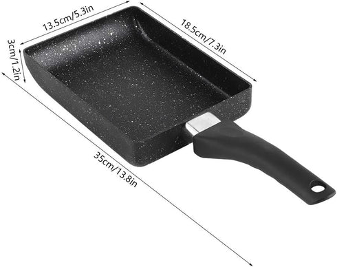 Tamagoyaki Pan, Japanese Omelette Pan, Rectangular Non-Stick Mini Frying Cooker with Anti Scalding Handle Japanese Egg Pan Gas Stove and Induction...