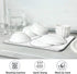 White Marble Dish Drying Mat Kitchen Counter Gold Absorbent Microfiber Drying Rack Pads 16x18 inch for Countertop Dishes Large Drain Mats and Prot...