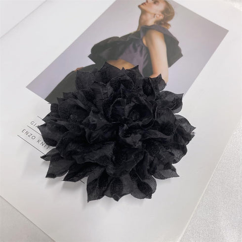 Dainty Lace Flower Large Brooch Lapel Pins Delicate Elegant Handmade Fabric Sunflower Brooches Pin Classic for Women Wedding Party Dance Banquet D...